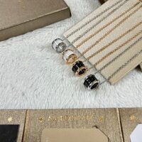 Vòng Cổ Gốm đen trắng cổ điển bằng thép Titan Little Red Man Charity Double Color Lady Rose Gold Platinum Quà tặng ngày lễ tình nhân
