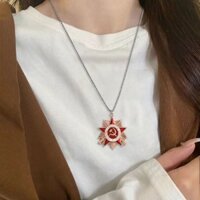 Vòng cổ Huân chương Bảo vệ Tổ Quốc hạng nhất của Liên Xô Mặt Dây chuyền búa liềm năm sao khắc lại Huân chương kỷ niệm Mặt Dây chuyền Liên Xô thủy triều