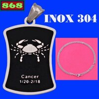 Vòng cổ inox cung Cự Giải inox VITCCGT, cung hoàng đạo
