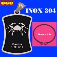 Vòng cổ inox rắn đen cung Cự Giải inox VIRECCGT - 12 cung hoàng đạo