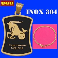 Vòng cổ inox rắn vàng cung Ma Kết inox vàng VIRVCMKV - 12 Cung hoàng đạo