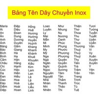 VÒNG CỔ INOX TÊN, DÂY CHUYỀN TÊN - Huệ