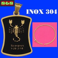 Vòng cổ inox vàng cung Thiên Yết inox vàng VIVCTYV, cung hoàng đạo