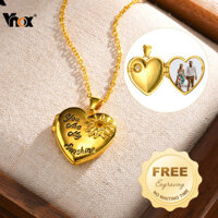 Vòng cổ khóa hình hoa hướng dương Vnox dành cho nữ, You Are My Sunshine Photo Lockets, Trang sức tình bạn tốt nghiệp đượ