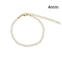 Vòng Cổ  LẮC TAY  DÂY CHUYỀN Ngọc Trai NHÂN TẠO  Thời Trang Cho Nữ Choker Đính ĐÁ TIỂU THƯ SANG CHẢNH ĐƠN GIẢN ĐẸP - LẮC TAY 4MM