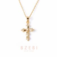 Vòng cổ Mạ Vàng 18k Mặt Thánh Giá Đính Đá Pha Lê Thời Trang 257n