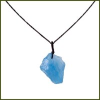 Vòng cổ Mặt Đá Aquamarine Pha Lê Bất Đối Xứng