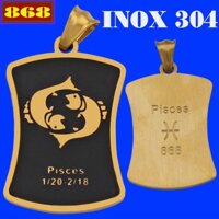 Vòng cổ  - Mặt dây chuyền cung Song Ngư inox vàng MCSNV