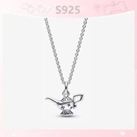 Vòng cổ mặt dây chuyền đèn thần Disney Aladdin bạc S925