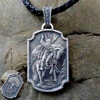 Vòng Cổ Mặt Dây Chuyền Hiệp Sĩ Cây Sự Sống Hai Mặt Viking Bắc Âu Cho Nam Nữ Quà Tặng Trang Sức Retro Punk Biker