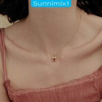 Vòng cổ mặt dây chuyền hình Garnet dành cho nữ dành cho bữa tiệc quà tặng Mua sắm