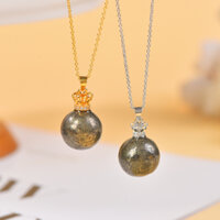 Vòng cổ mặt dây chuyền pyrit tự nhiên và đích thực lớn đẹp