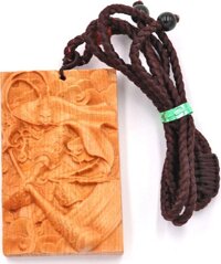 Vòng cổ mặt gỗ hoàng đàn khắc hình Tôn Ngộ Không MG42