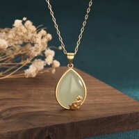 Vòng cổ Mặt Hoa Sen Đính Đá Sapphire