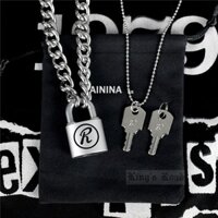 Vòng Cổ Mặt Ổ Khóa Bạc NANA Honjo Ren punk Nancy Sid Vicious Cho Cặp Đôi