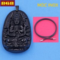 Vòng cổ mặt Phật Thiên thủ thiên nhãn đá đen - Hộ mệnh tuổi Tý