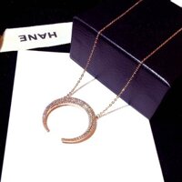 Vòng cổ Mặt Tròn Đính Đá Zircon Thời Trang Cho Nữ