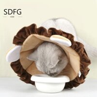 Vòng cổ mèo SDFG Elizabeth, Vòng cổ thú cưng mềm mại thoải mái, Hình dạng sư tử thực tế Chống cắn Chó con Elizabeth Vòng tròn cho chó mèo