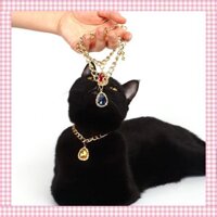 Vòng cổ mèo Vòng cổ đá quý Trang trí Vòng cổ thú cưng Mặt dây chuyền pha lê Vòng cổ chó cưng