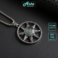 Vòng cổ nam nữ dây chuyền Titan Asta Accessories màu bạc unisex đẹp phụ kiện thời trang - Vòng cổ La Bàn