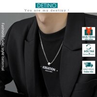 Vòng cổ nam titan Wang Yibo, dây chuyền nam hiphop unisex phong cách Hàn Quốc DETINO DC8