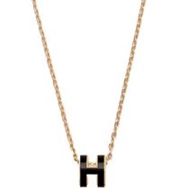 Vòng Cổ Nữ Hermes Mini Pop H Pendant 'Noir'