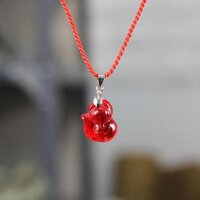 Vòng cổ nữ Hồ Ly Pha Lê đỏ móc bạc