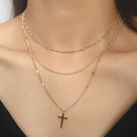 Vòng cổ nữ mạ vàng thánh giá N0024