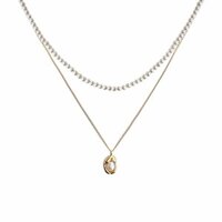 Vòng cổ nữ mặt dây chuyền hạt đậu ngọc trai nước ngọt tự nhiên mới thời trang thể hiện cá tính