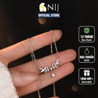 Vòng Cổ Nữ Thần Nguyệt Quế Bạc Nguyên Chất S999