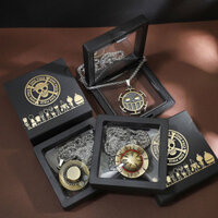 Vòng cổ One Piece Nam và Nữ Luffy Mũ rơm Ace Ngoại vi Mặt Dây chuyền kim loại Luo Logo Dây chuyền Áo len Quà tặng sinh nhật [cxj]