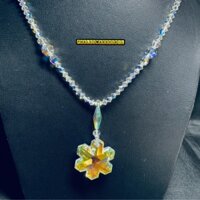 Vòng cổ pha lê Swarovski hoa tuyết