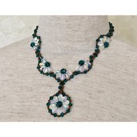 Vòng cổ pha lê Swarovski kiểu bông hoa xinh đẹp