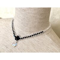 Vòng cổ pha lê Swarovski kiểu đơn giản dễ đeo