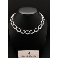 Vòng cổ pha lê Swarovski kiểu vòng tròn tình yêu