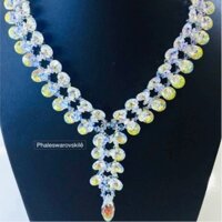 Vòng cổ pha lê Swarovski và lắc tay cánh hoa xuân