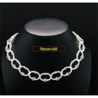 Vòng cổ pha lê Swarovski vòng tròn