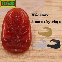 Vòng cổ phong thủy Mặt phật Hư không tạng mã não đỏ 3.6 cm - Hộ mệnh tuổi Sửu và Dần