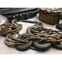 Vòng cổ statement boho- xâu chuỗi hạt gỗ