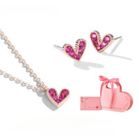 Vòng Cổ Tình Yêu Bông Tai Nữ Ánh Sáng Sang Trọng Xương Đòn Nhỏ Dây Chuyền Quà Tặng Ngọt Ngào Cho Mẹ Phụ Nữ Ngày