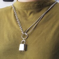 Vòng cổ titan nam nữ ổ khoá tình yêu tình bạn - Mẫu 1
