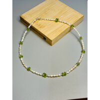 Vòng cổ Trai nước ngọt phối đá Peridot