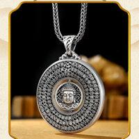 Vòng Cổ Tượng Phật Bạc Thái Xoay Khóa An Toàn Nam Nữ Thời Trang Độc Đáo Mặt Dây Chuyền Phụ Kiện