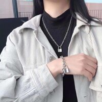 Vòng cổ và vòng tay ổ khoá cá tính quà tặng bạn bè người thân yêu