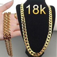 Vòng cổ vàng thời trang mới Vòng cổ 6mm Nam Vàng 18K