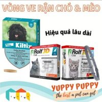 Vòng cổ ve rận bọ nhảy rận mèo giảm stress Kiltix Bayer & Rolf & Beaphar cho chó mèo