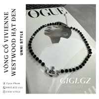 VÒNG CỔ VIVIENNE WESTWOOD HẠT ĐEN [UNNI STYLE]