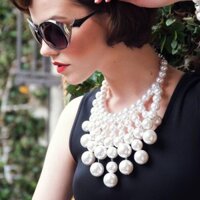 Vòng Cổ Xương Quai Xanh Đính Ngọc Trai Nhân Tạo Phong Cách Âu Mỹ