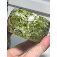 vòng cối bản hẹ ngọc serpentine sùng đô, bản hẹ 38,5mm, ni 57,7-58+