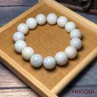 Vòng Đá Cẩm Thạch trắng lục nhạt 13mm